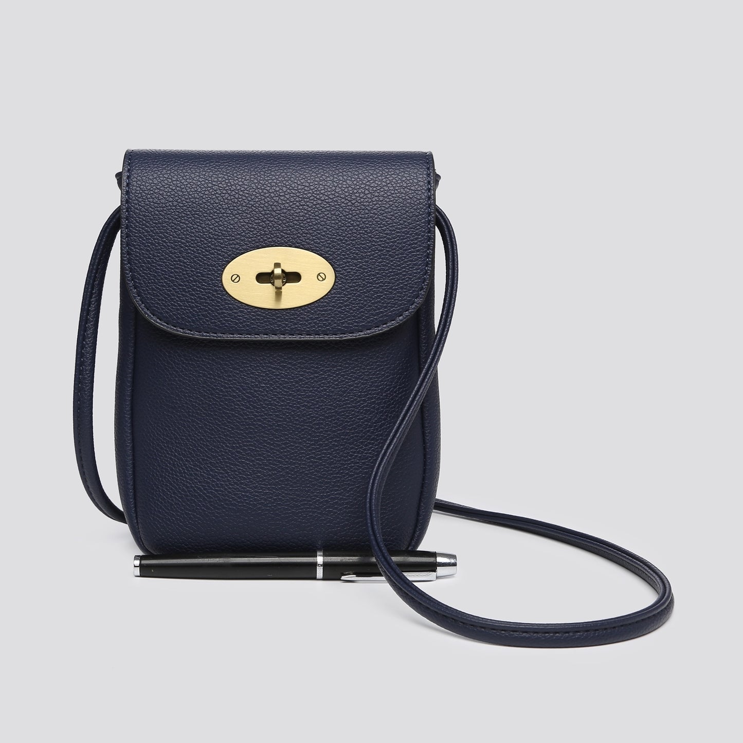 Cross Body PU Phone Bag - Navy