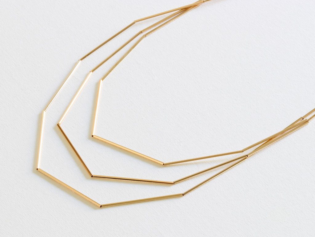 Sophia Tubes Strand Necklace - Gold