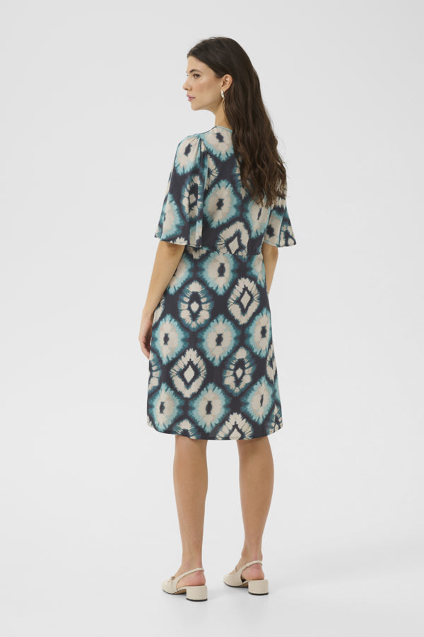 Tiah Dress - Aqua Tie Dye
