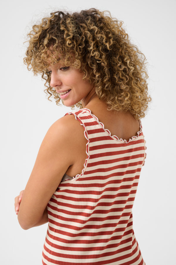 Ribba Stripe Top - Bruschetta Stripe