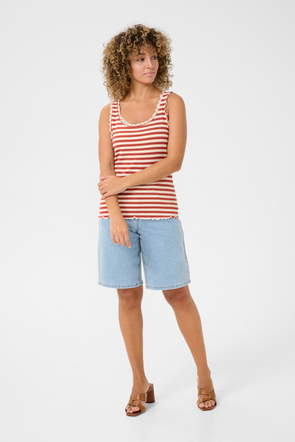 Ribba Stripe Top - Bruschetta Stripe