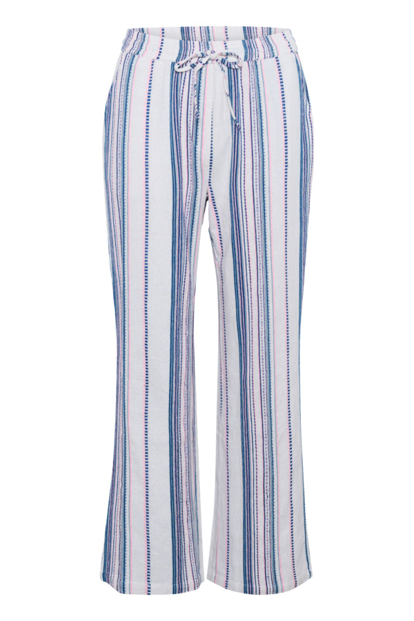 Miva Stripe Pants - Pink Blue Stripe