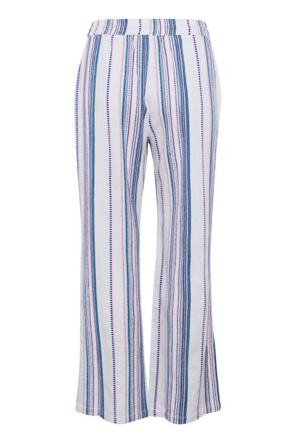 Miva Stripe Pants - Pink Blue Stripe