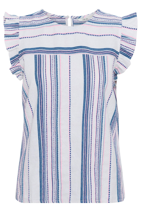 Miva Top - Pink Blue Stripe