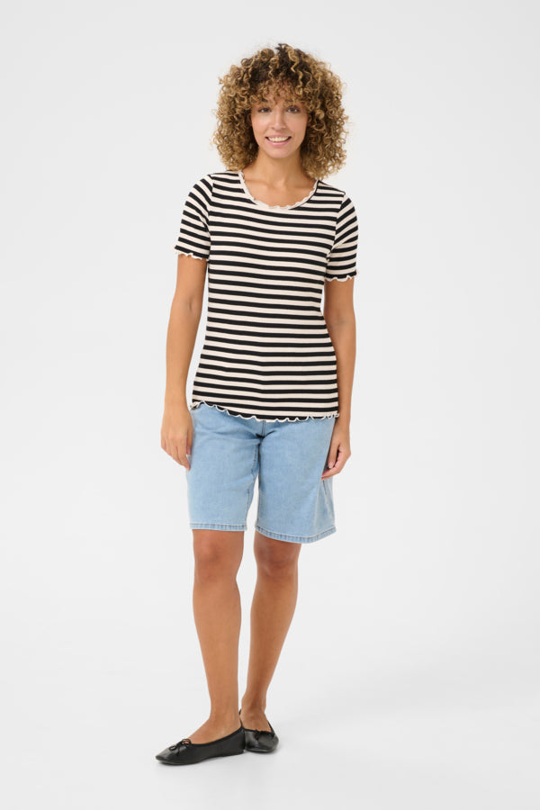 Ribba Stripe T - Shirt - Pitch Black Stripe