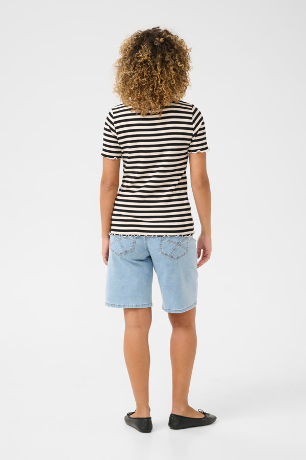 Ribba Stripe T - Shirt - Pitch Black Stripe
