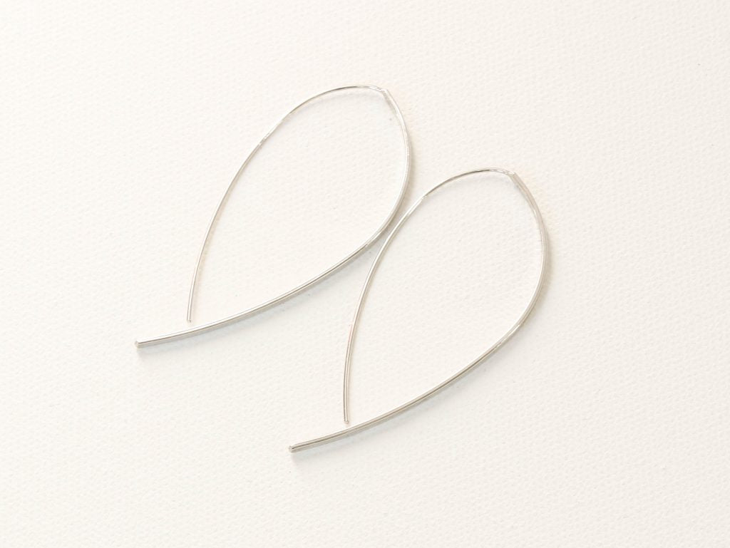 Ingrid Pull Through Earrings - Silver