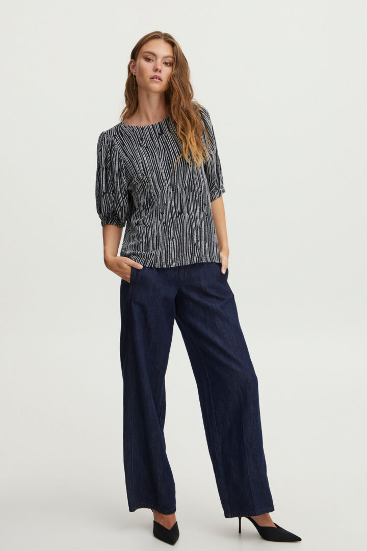 Malia Blouse - Silver Glitter