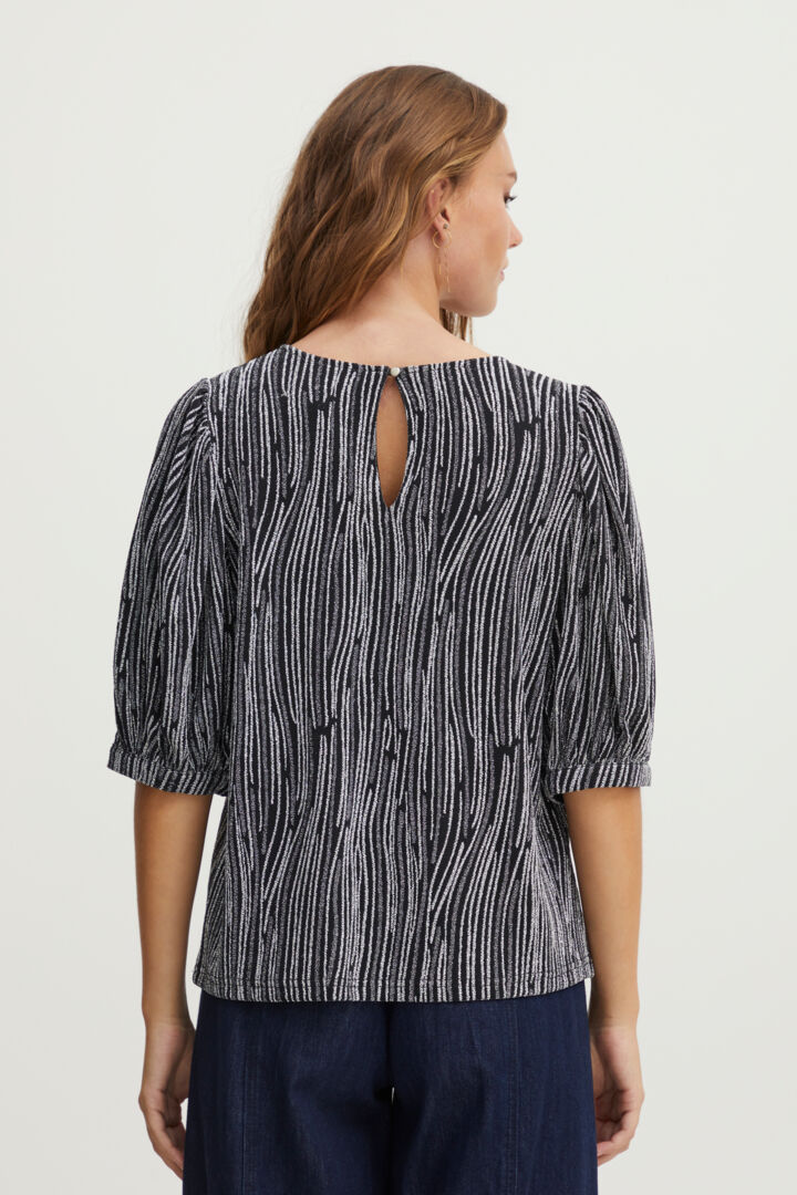 Malia Blouse - Silver Glitter