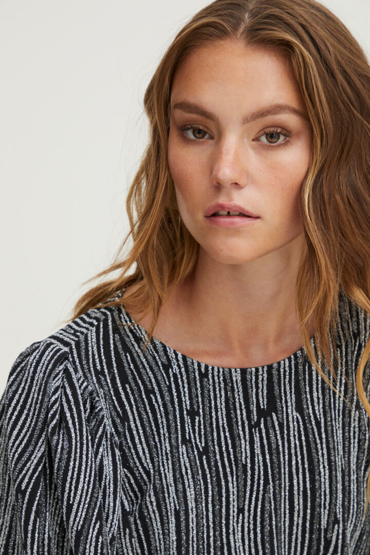 Malia Blouse - Silver Glitter