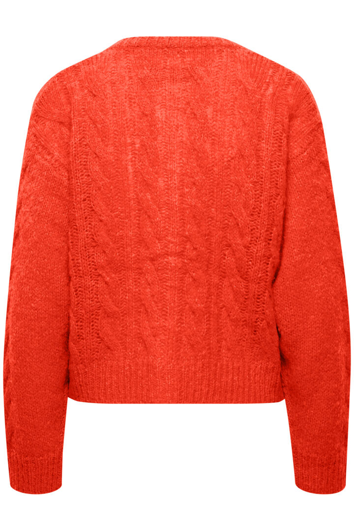 Sophia Wool/Alpaca Blend Cardigan - Cherry Tomato