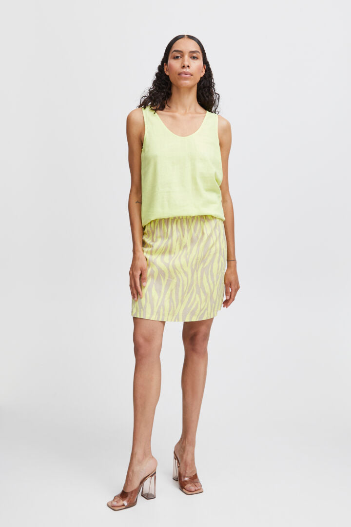 Falakka Short Skirt - Sunny Lime Animal Mix