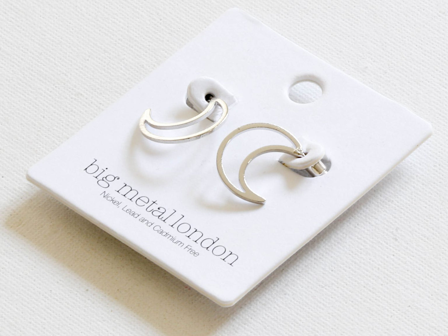Chiarra Moon Earrings - Silver