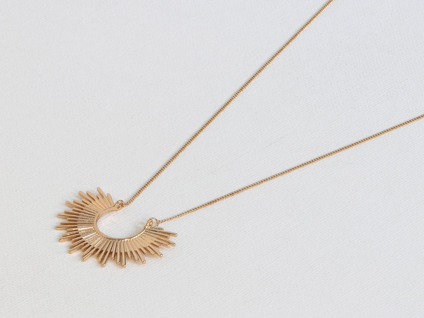 Soleil Half Burst Necklace - Gold