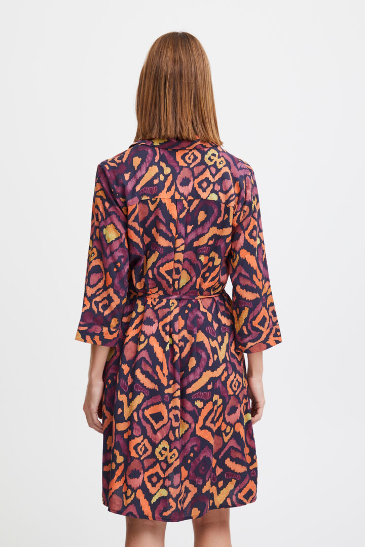 Joella Shirt Dress - Black Ikat Mix