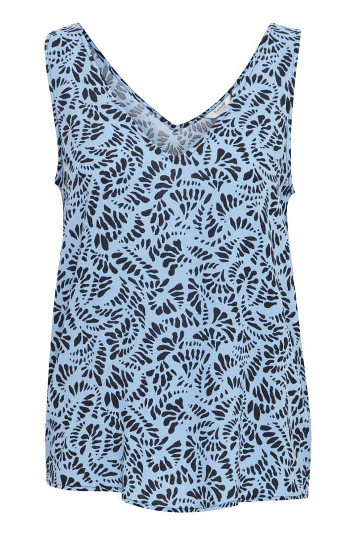 Joella Top - Vista Blue Stencil