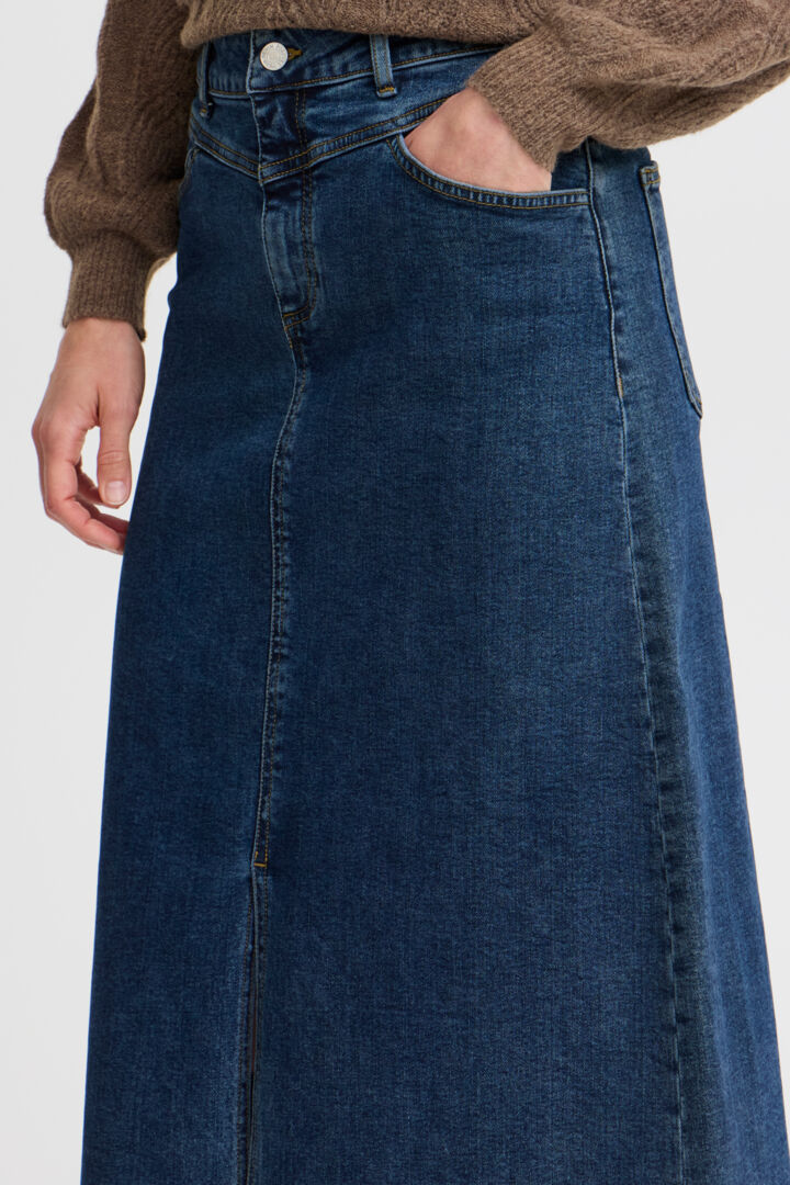 Leya Skirt - Medium Blue Denim