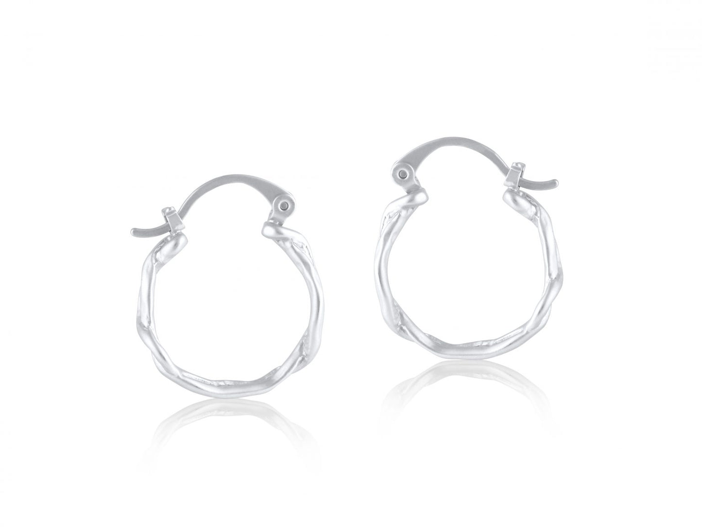 Valeria Organic Little Hoops - Silver