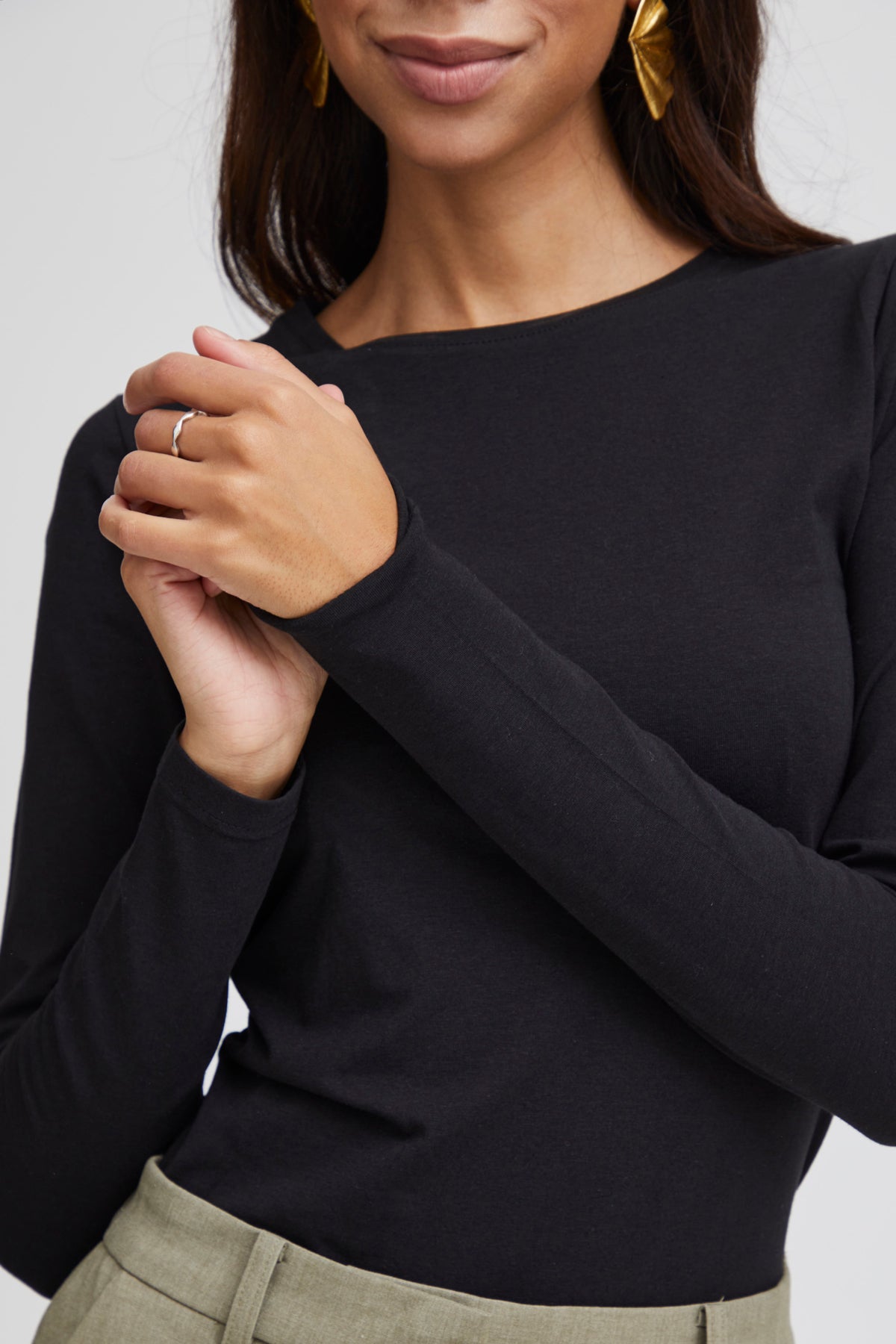 Pamila Long Sleeve T-Shirt - Black