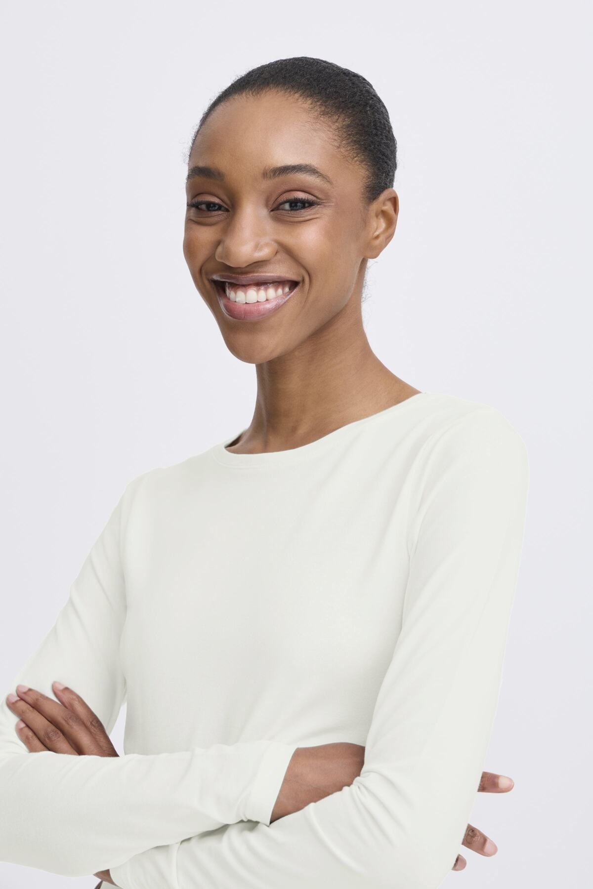 Pamila Long Sleeve T-Shirt - Off White