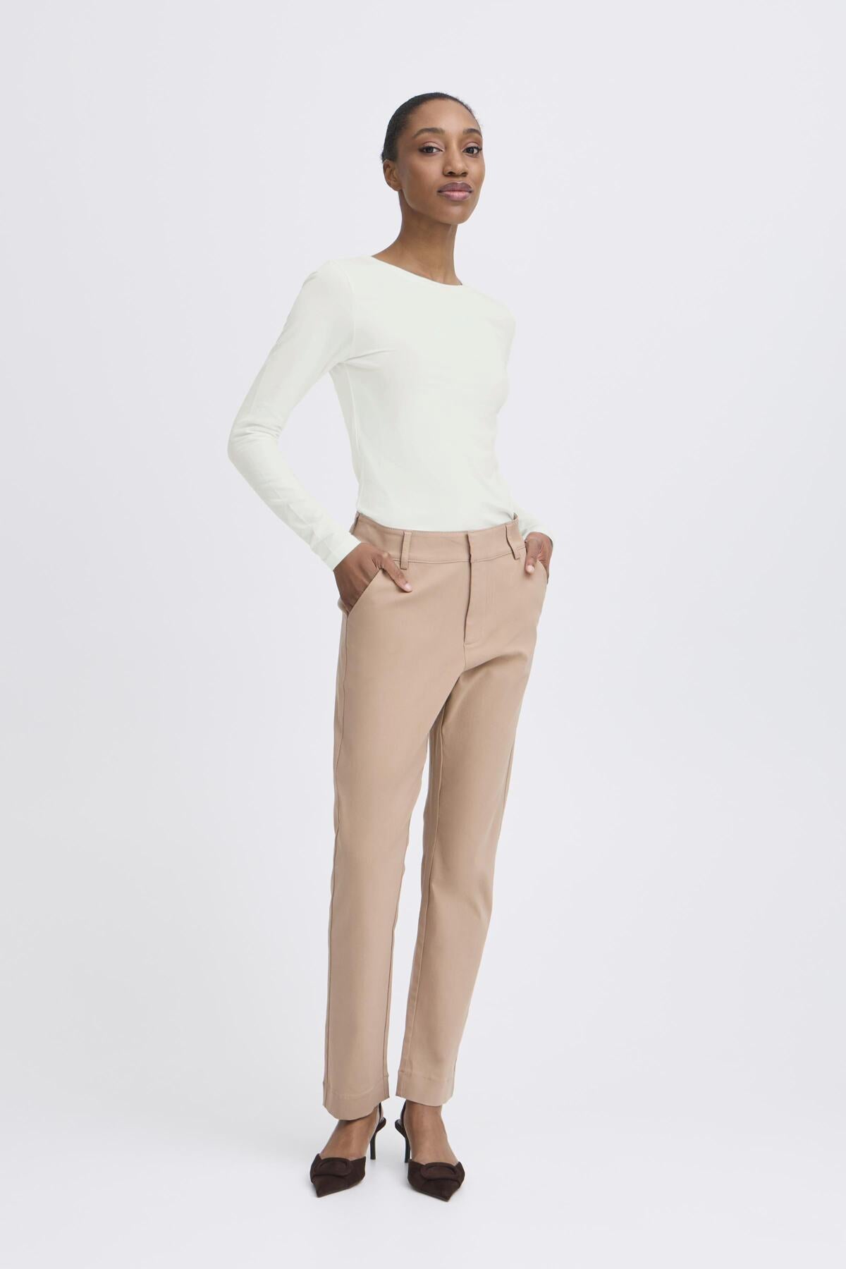 Pamila Long Sleeve T-Shirt - Off White