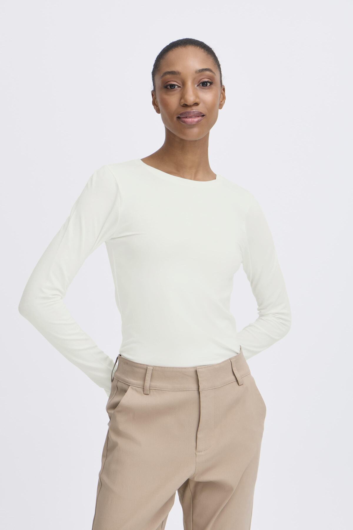 Pamila Long Sleeve T-Shirt - Off White