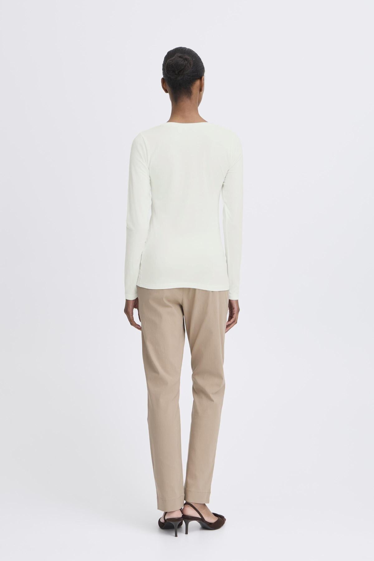 Pamila Long Sleeve T-Shirt - Off White