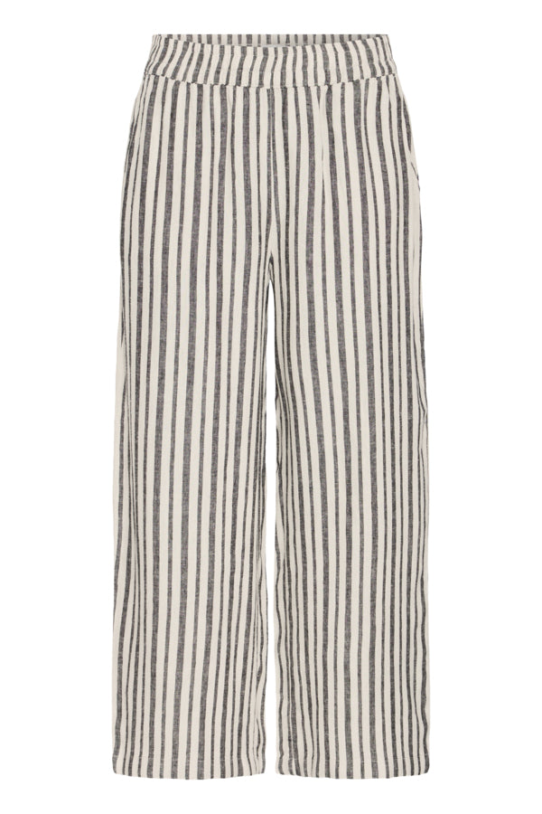 Falakka Cropped Pants - Rainy Day Stripes