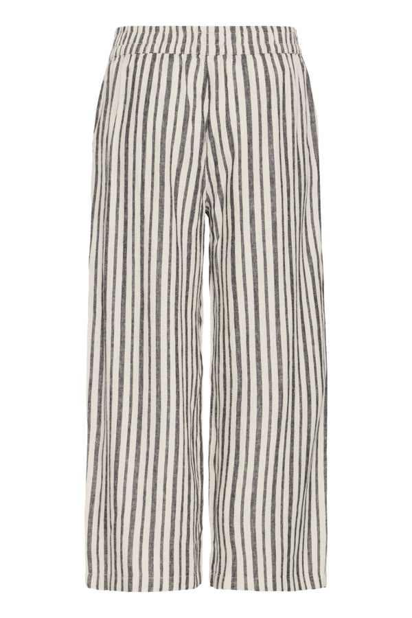 Falakka Cropped Pants - Rainy Day Stripes