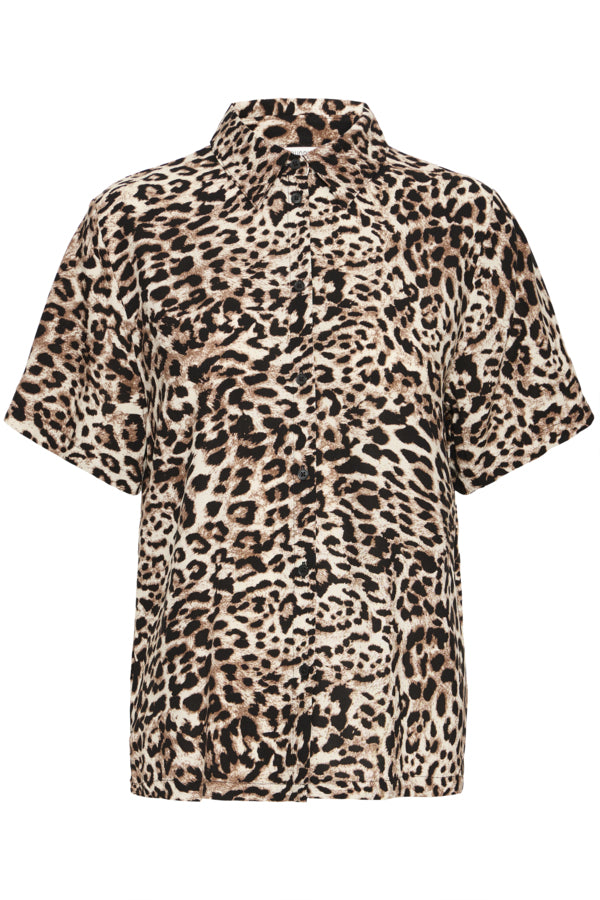 Joella Crop Shirt - Birch Leo