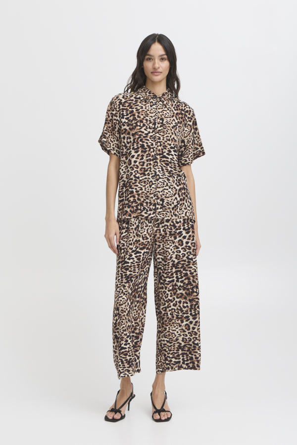 Joella Crop Shirt - Birch Leo