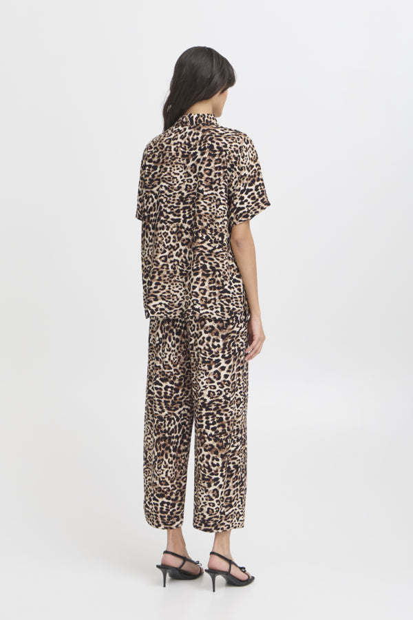 Joella Crop Shirt - Birch Leo