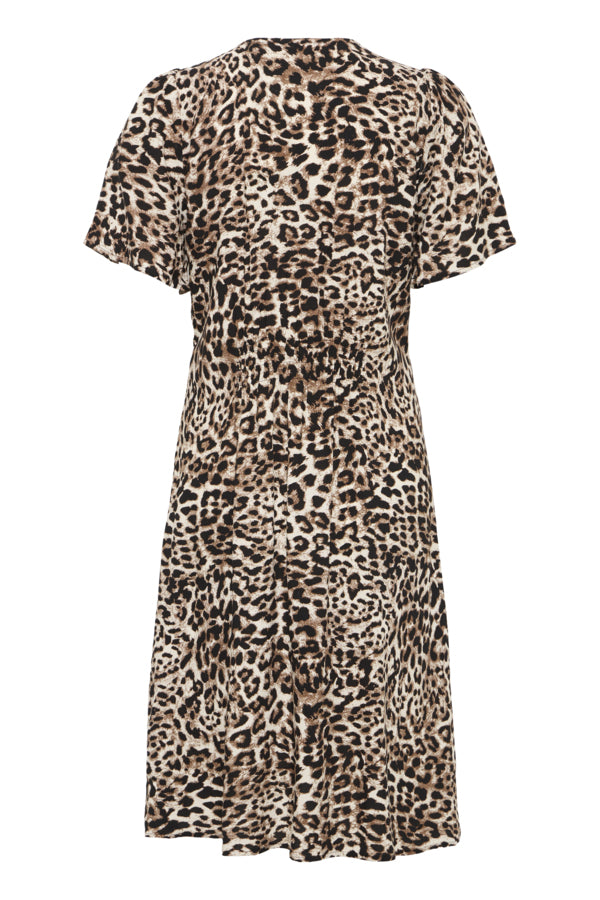 Joella Short Ditsy Dress - Birch Leo