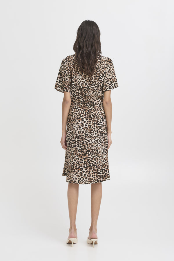 Joella Short Ditsy Dress - Birch Leo