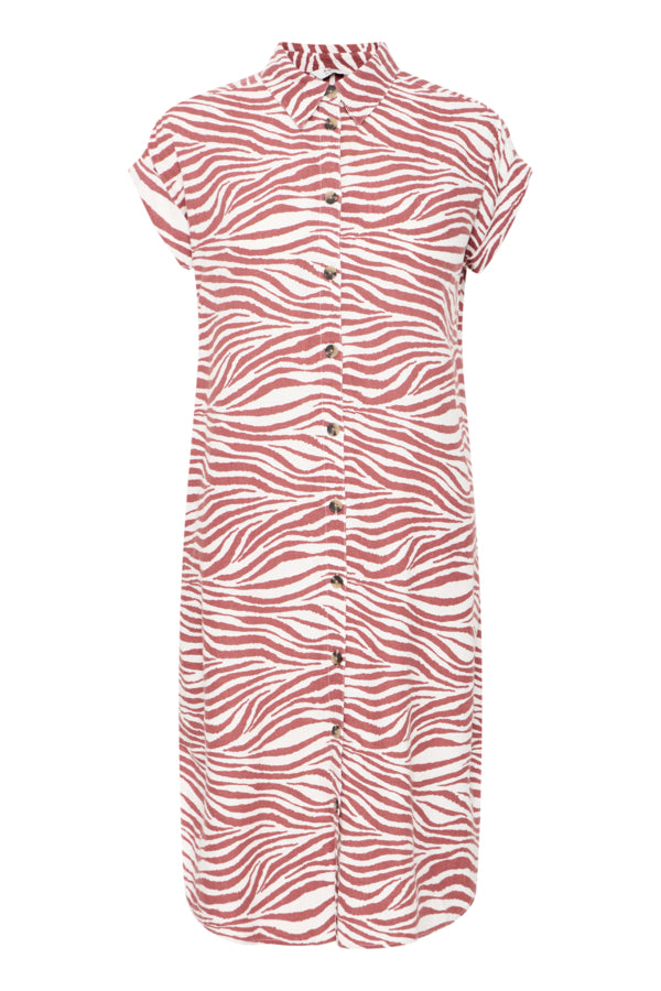 Falakka Shirt Dress - Animal Light Mahogany