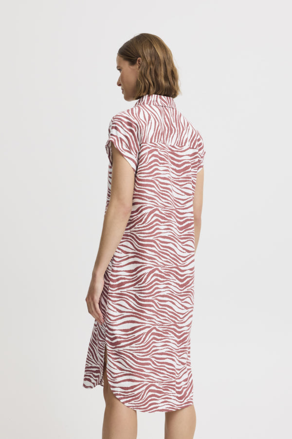 Falakka Shirt Dress - Animal Light Mahogany