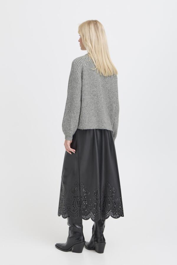 Nello Short Cardigan - Mid Grey Melange
