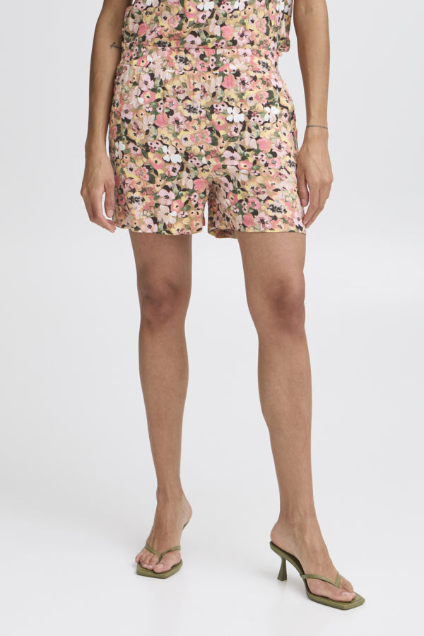 Joella Shorts - Coral Blush Flowers