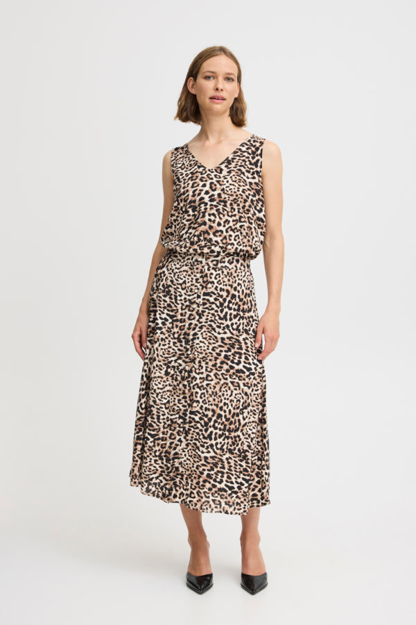 Joella Midi Skirt - Birch Leopard