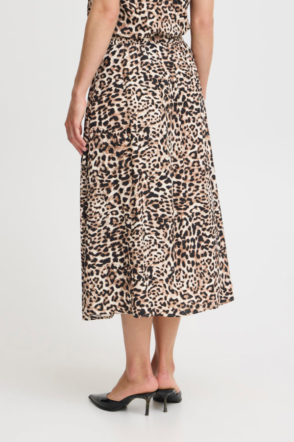 Joella Midi Skirt - Birch Leopard