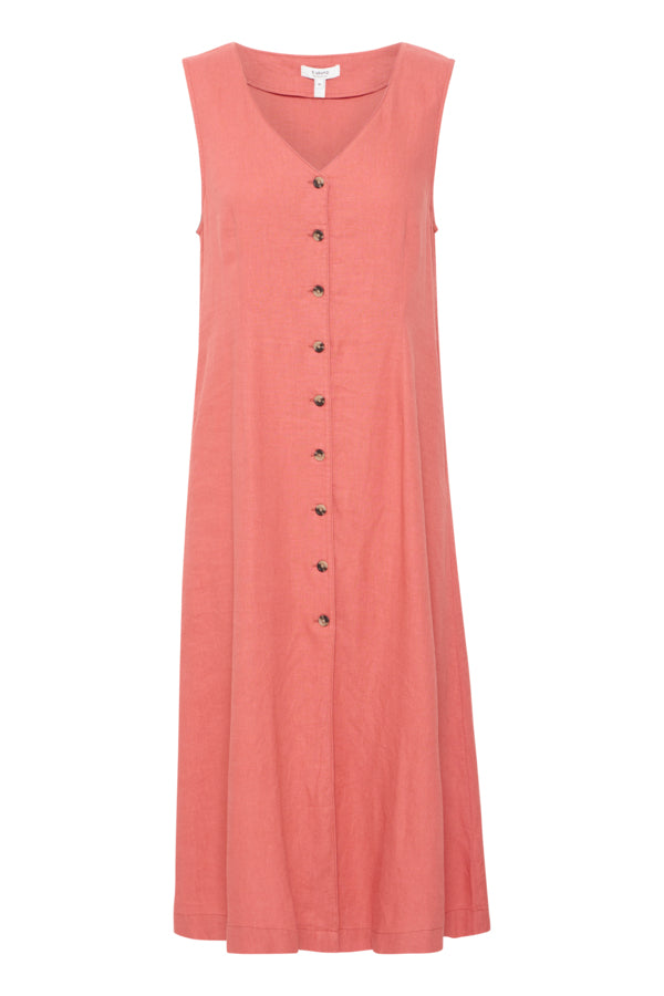 Falakka Button Dress - Light Mahogany