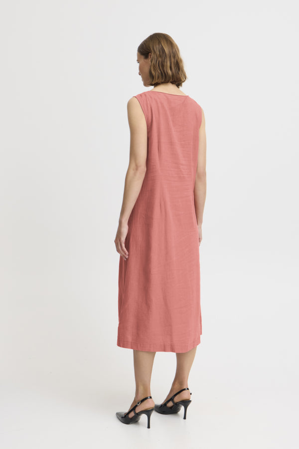 Falakka Button Dress - Light Mahogany