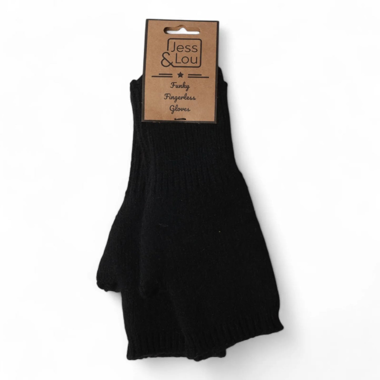 Cosy Fingerless Gloves - Black