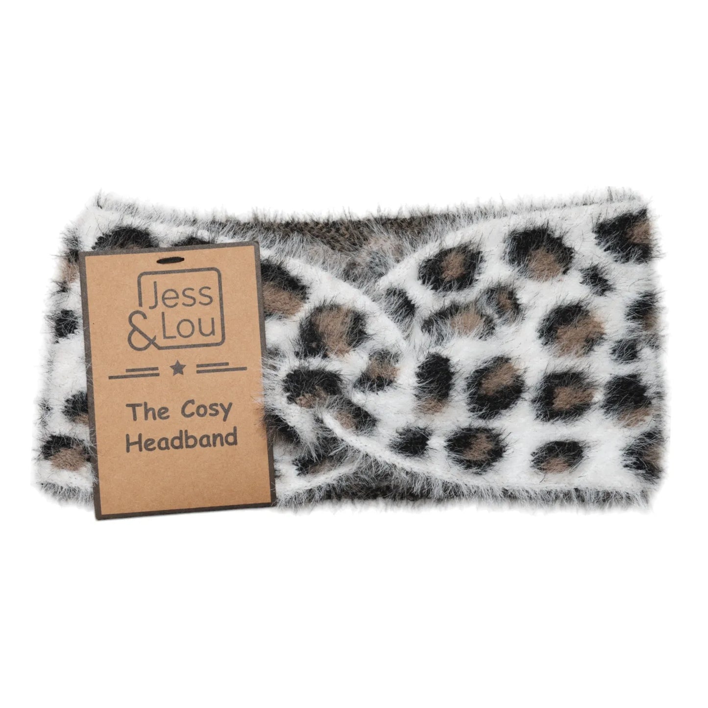 Animal Print Headband - Cream
