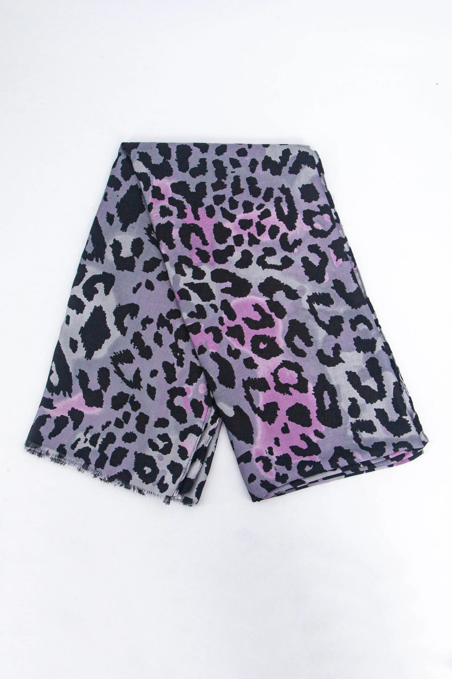 Felix Lightweight Scarf - Grey/Pink, Leopard
