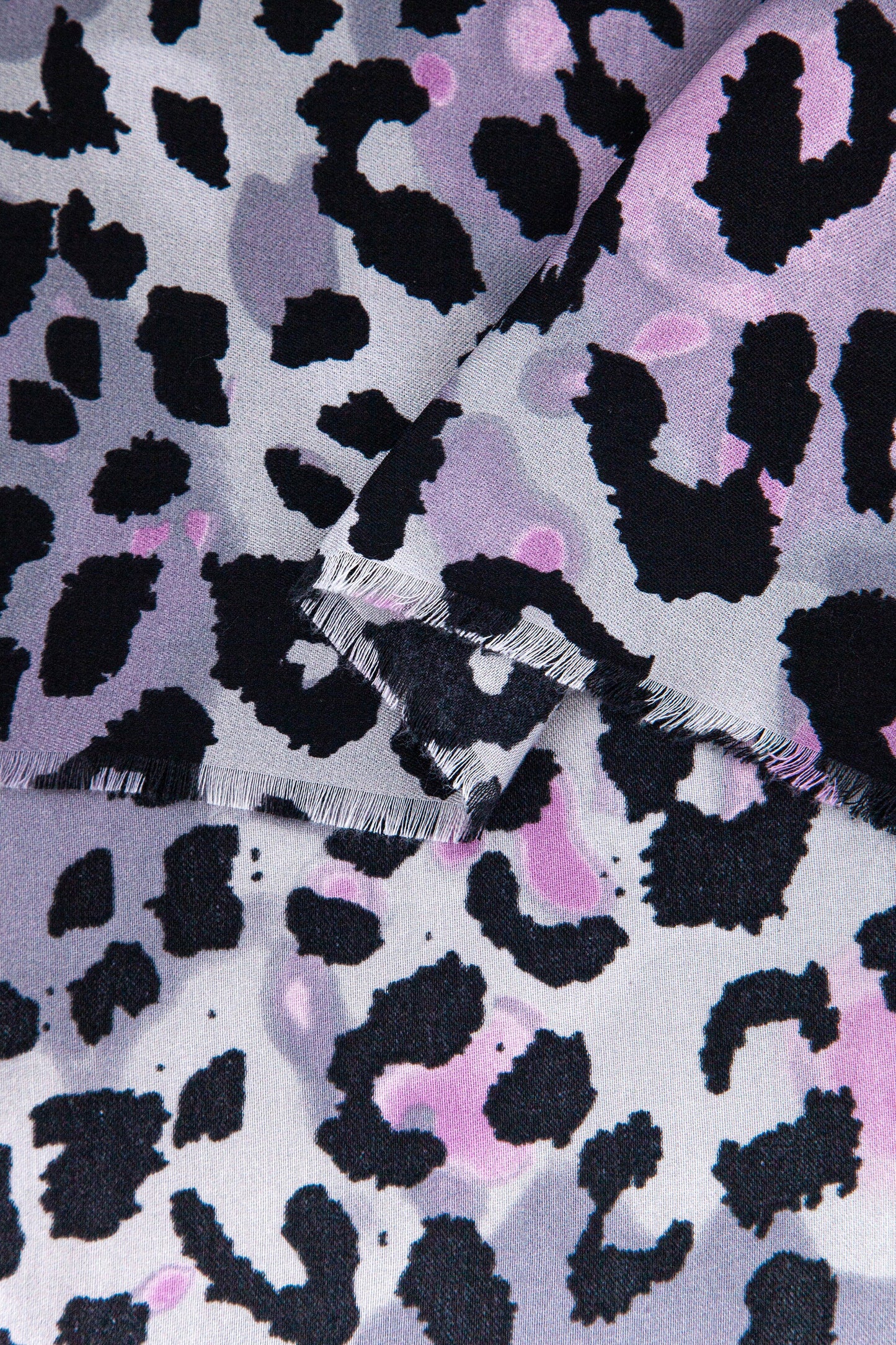 Felix Lightweight Scarf - Grey/Pink, Leopard