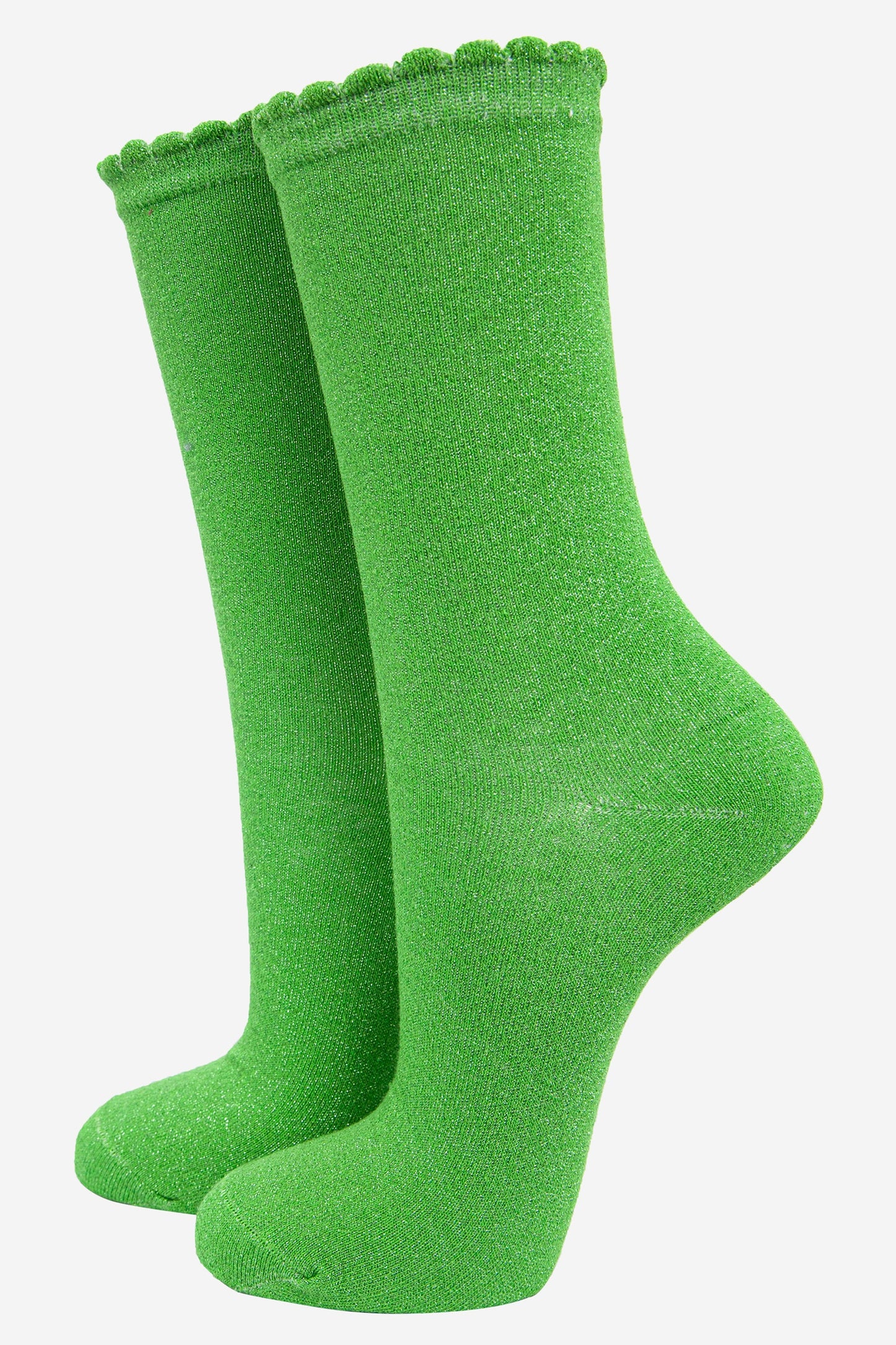 Glitter Socks - Apple Green
