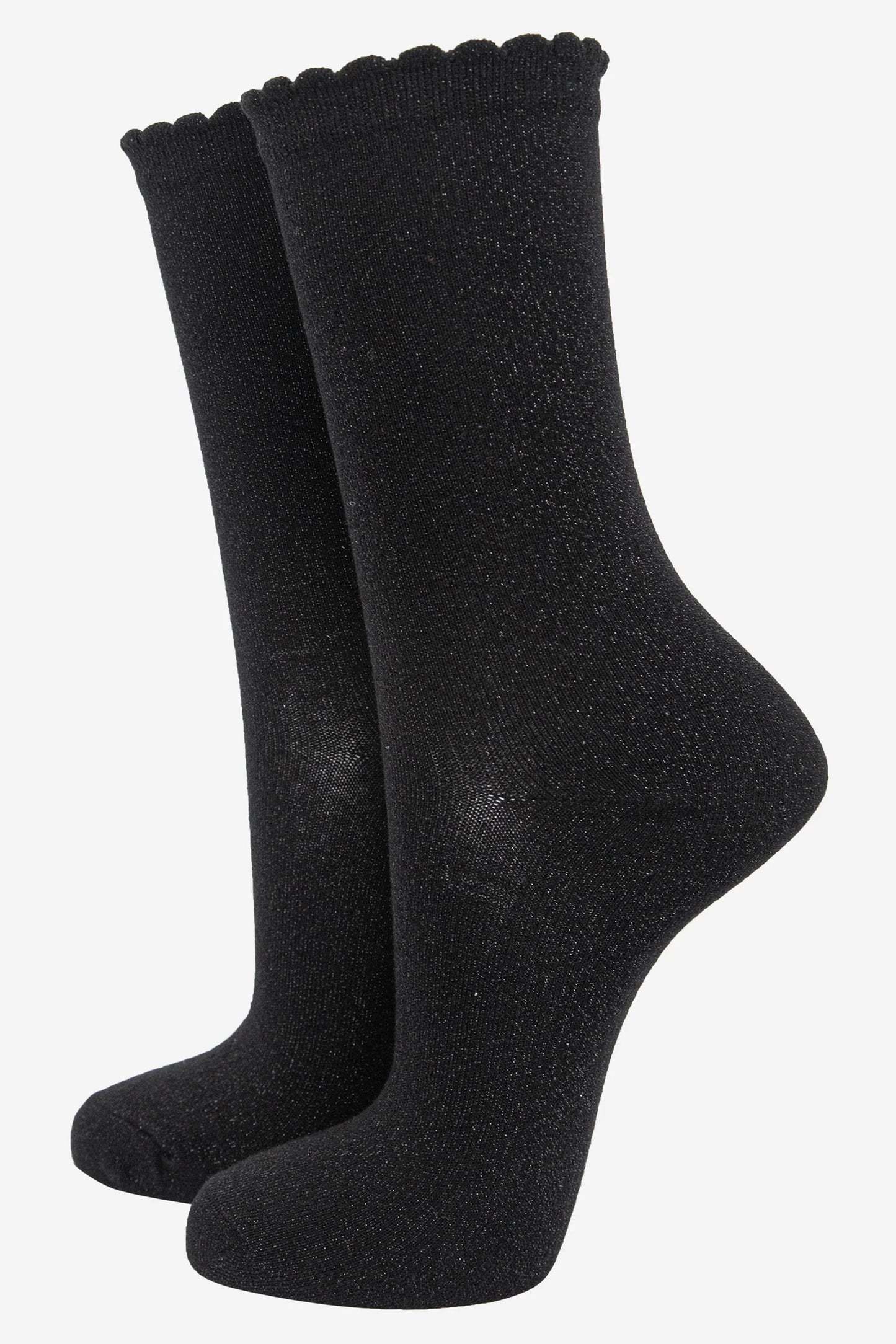 Glitter Socks - Black/Silver