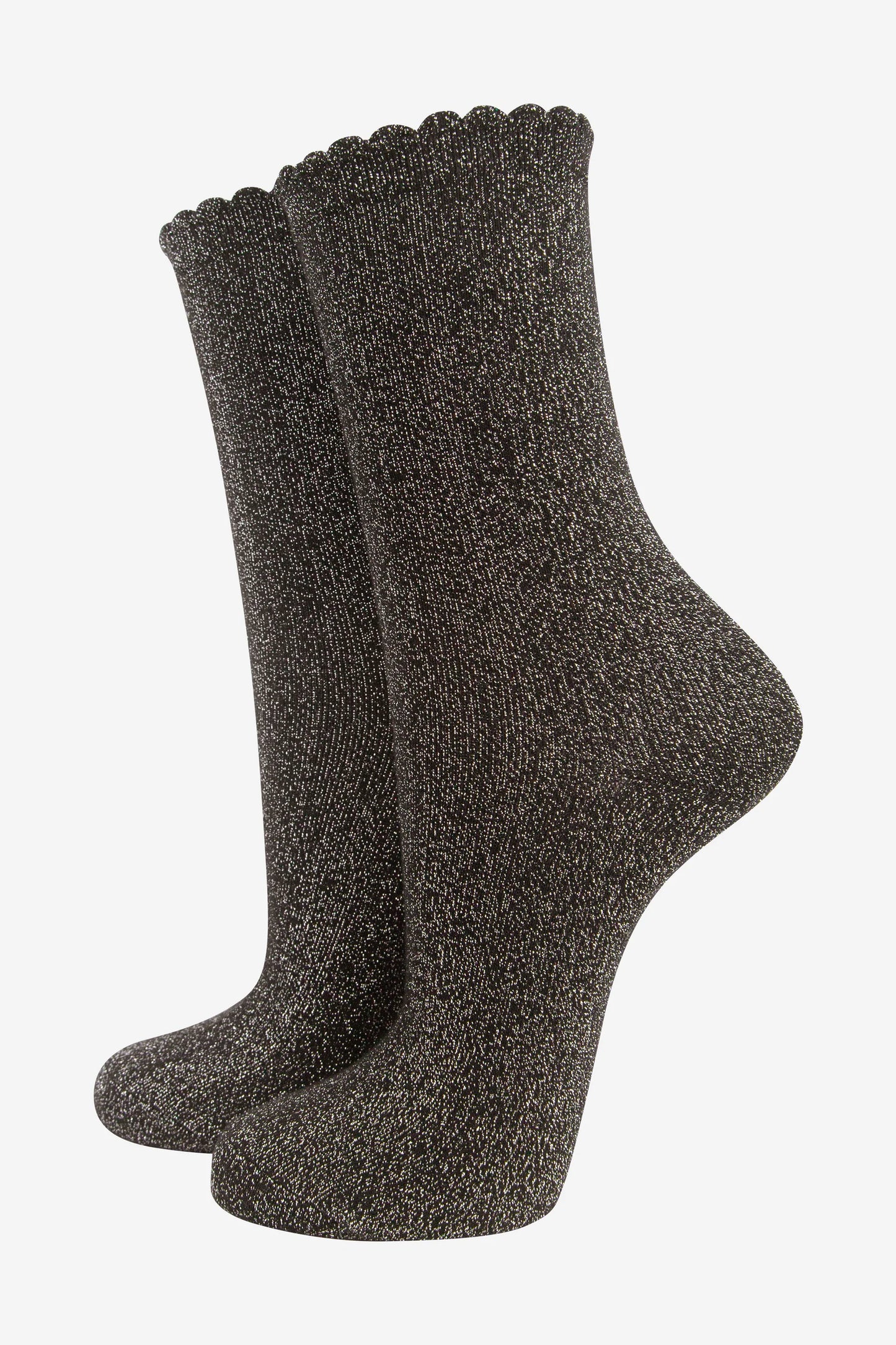 Glitter Socks - Black/Gold