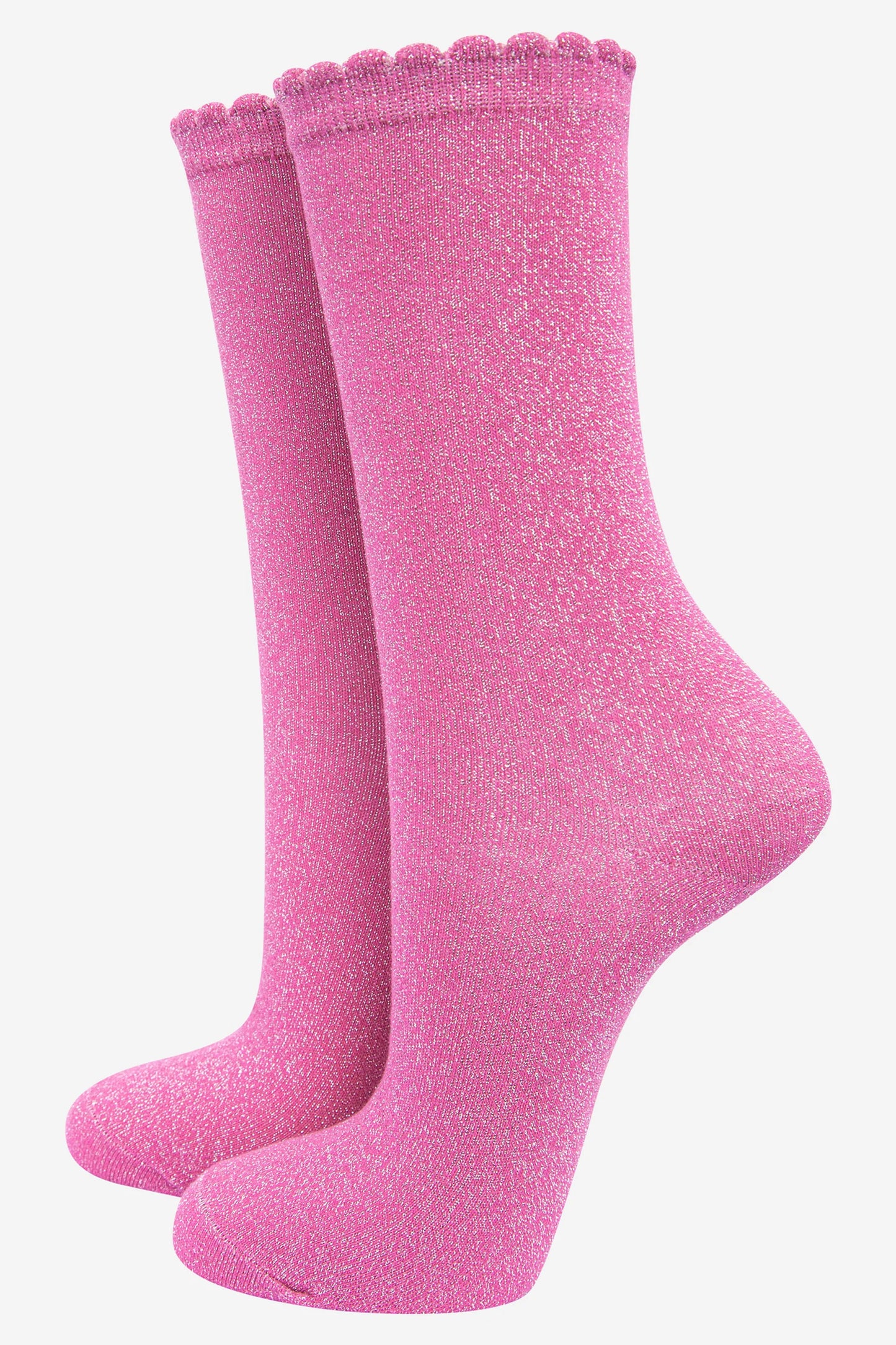 Glitter Socks - Hot Pink